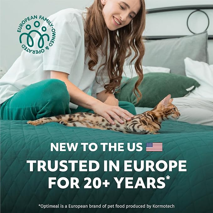 Optimeal Grain-Free Wet Cat Food – Chicken & Turkey Recipe, High Protein & Moisture Rich Indoor Adult Cats Food, Tender Morsels in Savory Gravy Natural Ingredients - 3 oz Pouches, 12 Pack