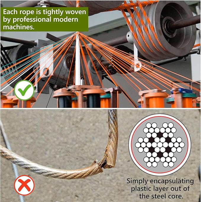 Tresbro Dog Camping Leash, 50ft/75ft/100ft Trolley System for Dogs up to 300lbs, Portable Lightweight Runner Lead for Yard, Reflective Dog Tie Out Cable for Camping, Courtyard, Park, Outside