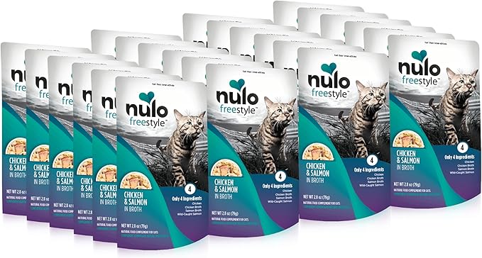 Nulo Freestyle Cat & Kitten Wet Cat Food Pouch, Premium All Natural Grain-Free Soft Cat Food Topper with Amino Acids for Heart Health and High Animal-Based Protein