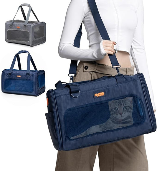 Dog Sling Carrier for Small Dogs – Pet Shoulder Bag with Safety Strap, Breathable Dog Pouch Carrier for Puppies and Cats – Soft Hands-Free Dog Carrier for Travel, Hiking, Shopping