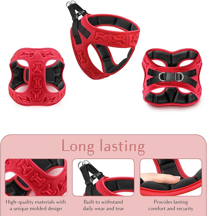 No Pull Dog Harness for Small, Medium & Large Dogs – Soft Padded, Adjustable Step-in Pet Vest with Leash Clips, Reflective Straps & Control Handle