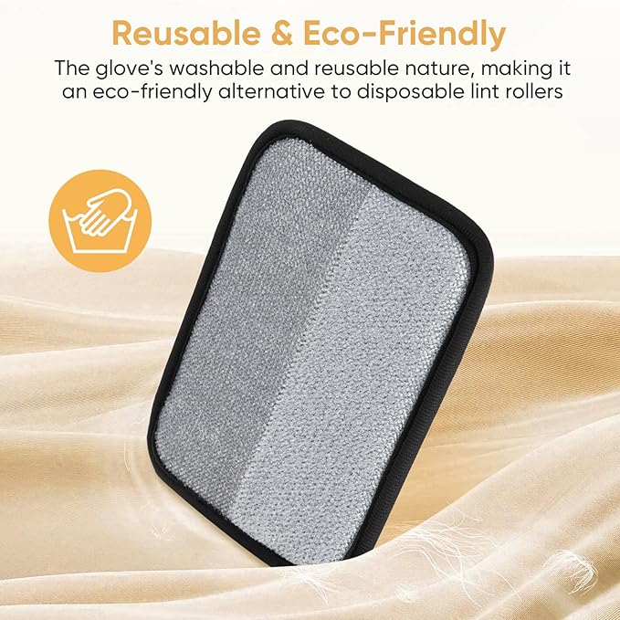 Pet Hair Remover, Electrostatic Pet Hair Removal Gloves, Reusable Cat & Dog Hair Remover for Couch, Furniture, Carpet, Curtain, Upgraded Animal Fur Removal Tool, Cat Grooming Gloves-2 PCS