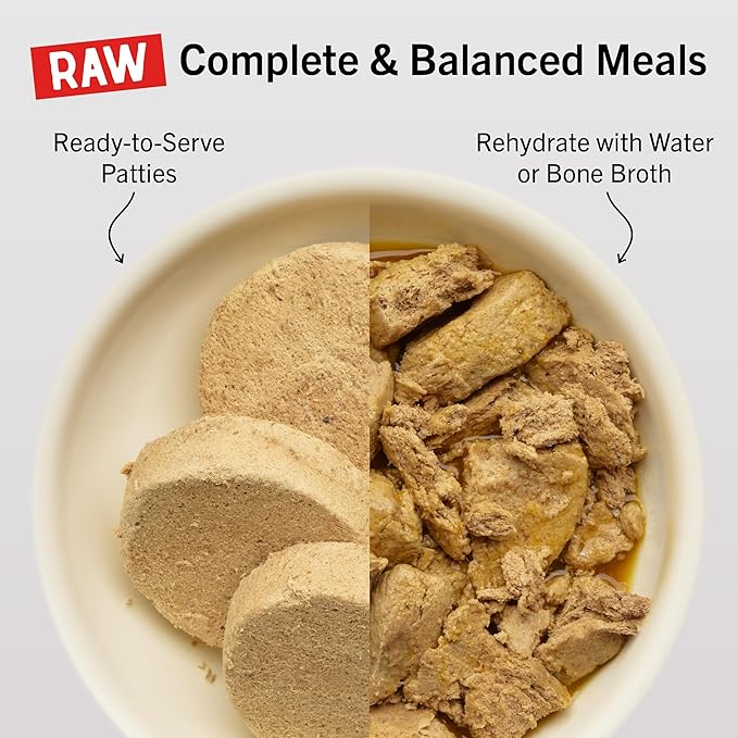 Stella & Chewy's Freeze-Dried Raw Dinner Patties - Absolutely Rabbit Recipe - High Protein Grain-Free Puppy & Dog Food - Perfect For Picky Eaters - 14 oz