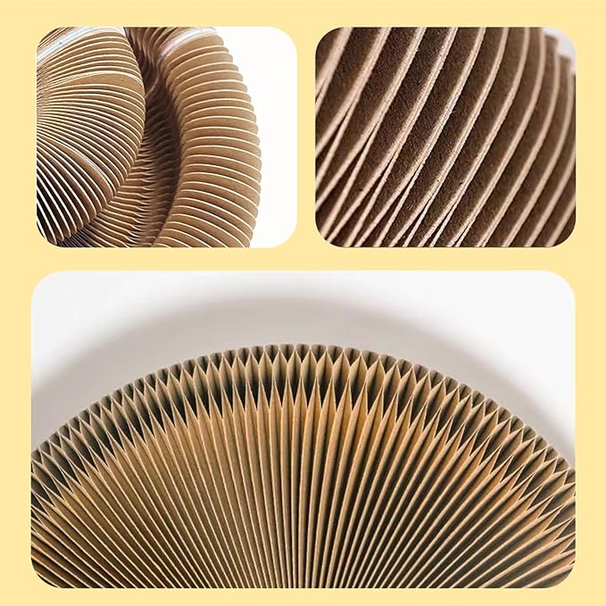 Kitty Curlz Cat Scratching Board, Magic Organ Cat Toy, Made of Recyclable Corrugated Cardboard, Scratch-Resistant and Abrasion-Resistant, Foldable for Indoor