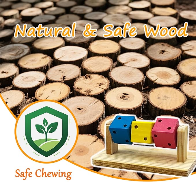 Small Animals Hamster Toy - Cage Wooden Accessories for Gerbil,Chinchilla,Rat,Guinea Pig,Mouse