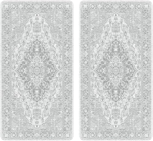 nunubaby Washable Pee Pads for Dogs, Stylish, Non-Slip and Leak-Proof Pee Pads. Reusable Potty Pads for Dogs for Crates and Floors.(Gray/Geo, 24" x48")