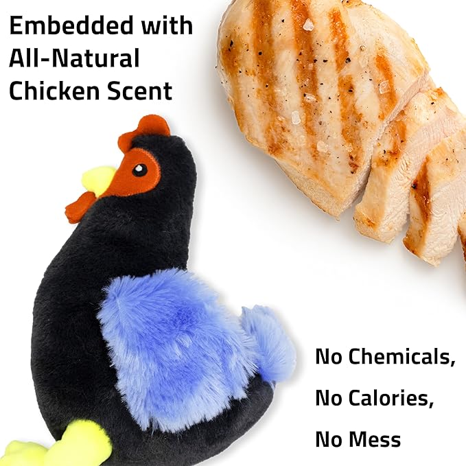 Playology Dog Toys | Plush Toy Hen Stuffed Animal for Dogs | Medium Chicken Scented Toy - Easy to Clean and Made from Non Toxic Materials