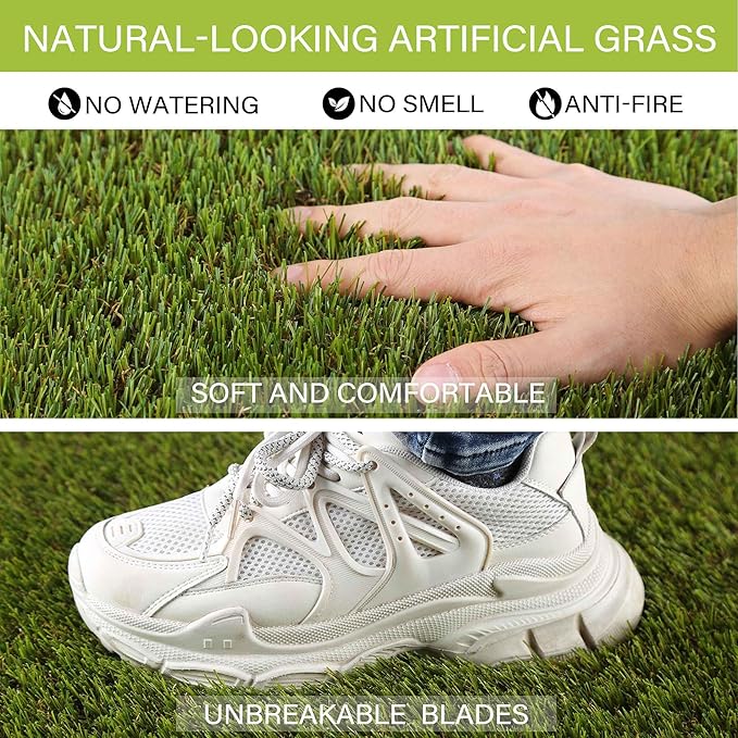 Dog Grass Pads 5 x 10 FT in Artificial Grass Pee Pads for Dogs Potty Fake Grass Rug Turf Mat for Dogs Training Indoor Outdoor Garden Lawn Artificial Grass Rug