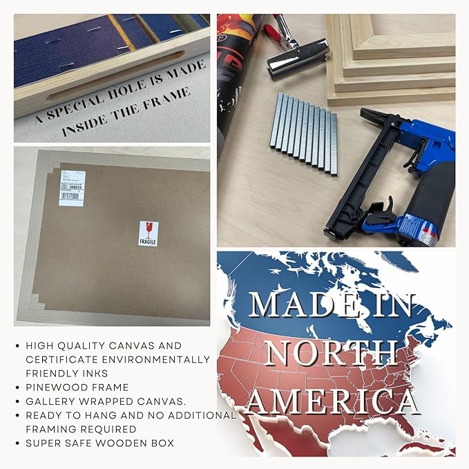 Nature Wall Art Prints - Ocean Forest Mountain Lake Canvas Landscapes - Small to Extra Large Living Room Bedroom Kitchen Bathroom Décor (Pine Trees in Fog, 31L" x 47W")