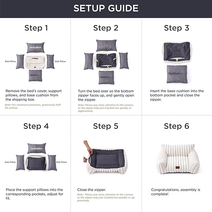 Bedsure Cute Couch for Pets - Fluffy Pet Sofa with Premium Soft Corduroy Fleece, Fuzzy Cat Beds for Indoor Cat with Removable Washable Cover, Supportive Pet Chair, 24inch, Cream