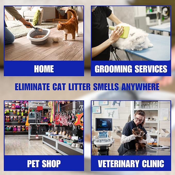 SMELLEZE Natural Cat Litter Smell Eliminator Deodorizer Additive: 50 lb. Rids Strong Urine & Poop Stench. Change Kitty Box Litter Less. Safe for Cats. Unscented