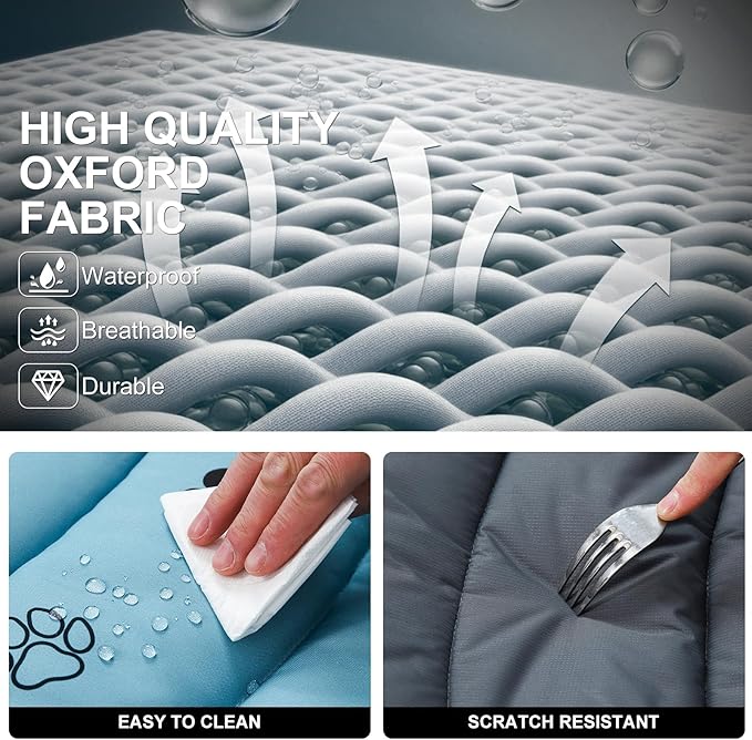 BINGPET Outdoor Travel Dog Bed for Large/Medium Dogs,Portable Waterproof Camping Mat with Carry Bag,Foldable Outside Bed,Machine Washable Indoor Pet Mat for Small,Medium and Large Dogs 26"x43"