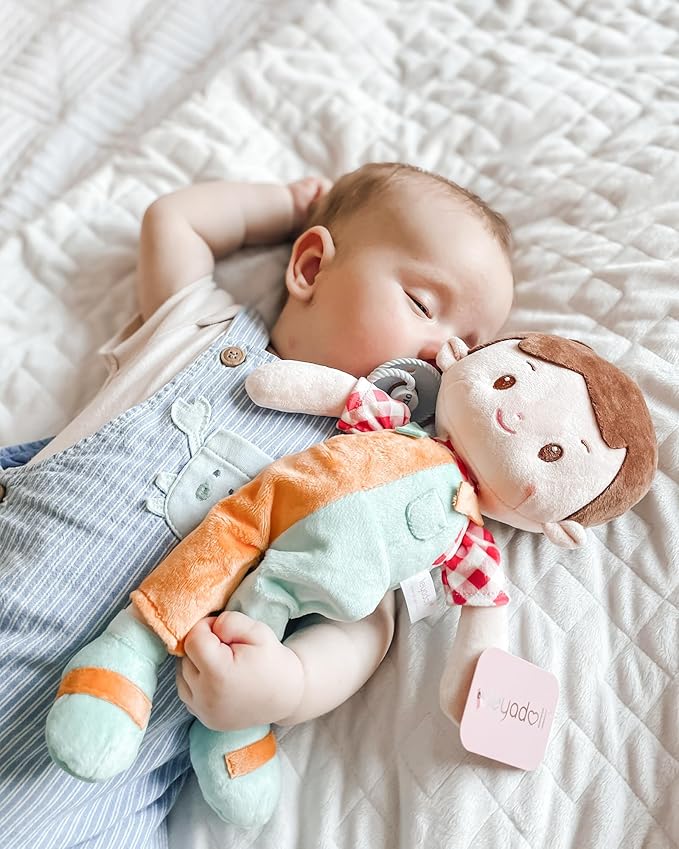 Soft Baby Boy Doll Toys (12''), My First Baby Rag Doll for 1 Year-Old Boy Birthday Gift,Christmas Plush Toys Gift for Toddler Kids Infants-Patch Boy