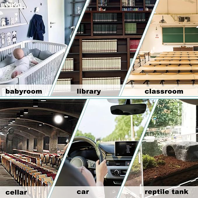 Mini Hygrometer Thermometer Digital Humidity Meter Indoor/Outdoor Humidity Monitor Reptile Thermometer for Humidors Greenhouse Garden Cellar Fahrenheit(℉)/ Celsius(℃) 2 Pack