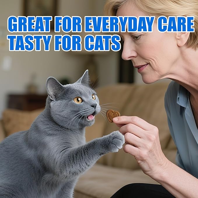 Just Try 300 Bites Calming Cat Treats for Relaxation - with Chamomile, L-Tryptophan, Melatonin for Cats– Chicken Flavor Calming Bites for Cats 6.35 oz