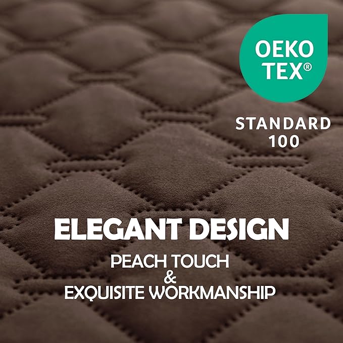 gogobunny 100% Double-Sided Waterproof Dog Bed Cover Pet Blanket Sofa Couch Furniture Protector for Puppy Large Dog Cat, Reversible (32x53 Inch (Pack of 1), Dark Chocolate/Light Chocolate)