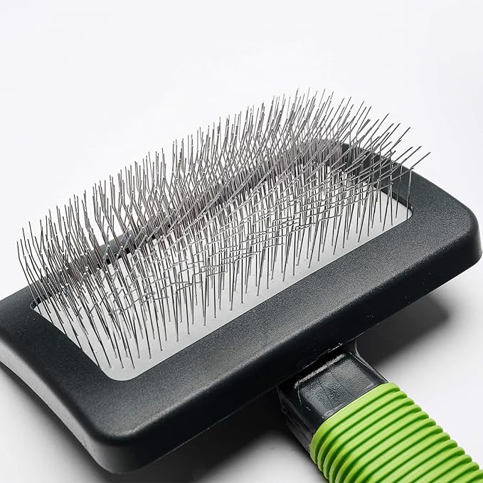 Slicker brush for dogs doodle grooming poodle with long soft pin slicker brush perfect for thick fur dogs fluffy,grooming,shedding.goldendoodle