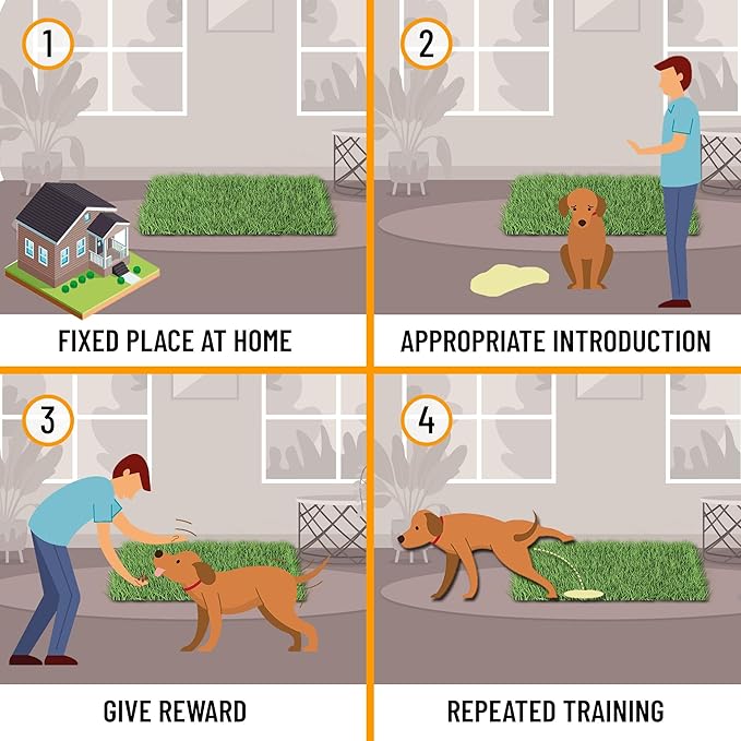 Ottomanson Artificial Grass Puppy Potty Training Pad, 2'7" x 5' Reusable Pee Pad for Small Pets and Dogs