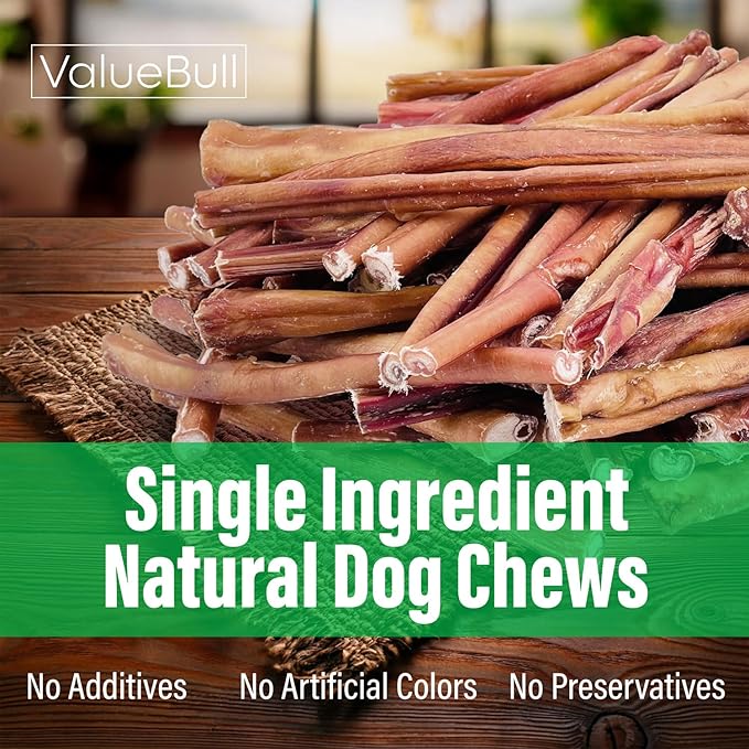 ValueBull Bully Sticks for Dogs, Medium 12 Inch, 400 Count Wholesale Pack - All Natural, Grass Fed, Single Ingredient, Long Lasting Dog Treats