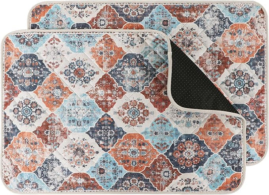 IEUUMLER Washable Pee Pads for Dogs, 2 Pack Reusable Pee Pads for Dogs Non-Slip Grip, Super Absorbent Waterproof Puppy Pads for Potty training, Playpen, Crate, Whelping Box EU011 (Orange,36" x 24")