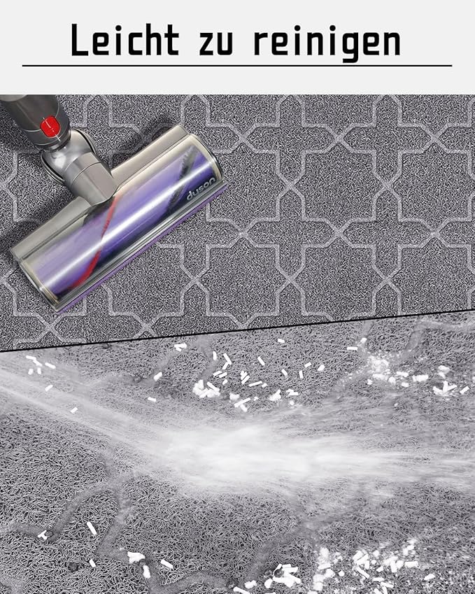 Yimobra Cat Litter Mat, 47"x36" Litter Box Mat with Litter Lock Mesh, Soft Cat Litter Mat Litter Trapping Mat, Easy to Clean, Non-Slip, Water Resistant, Litter Free Floors, Dark Grey