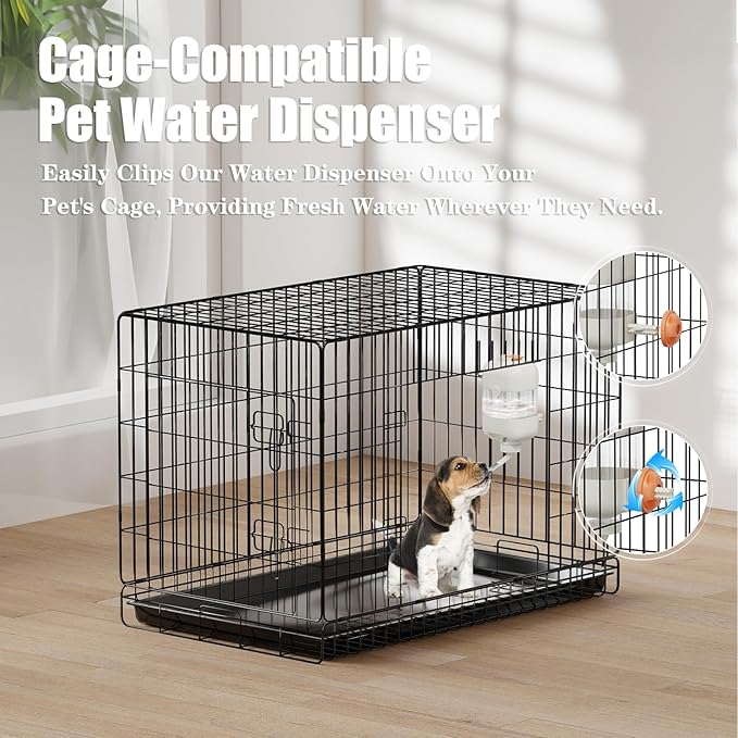 Pet Bowls with Weaning Bottles,3 in 1 Height Adjustable Water Dispenser for Dogs,15°Tilted Food Bowls for Small Dogs,Puppy Feeding,Pet Food Bowls for Cats,Rabbits,Ferrets