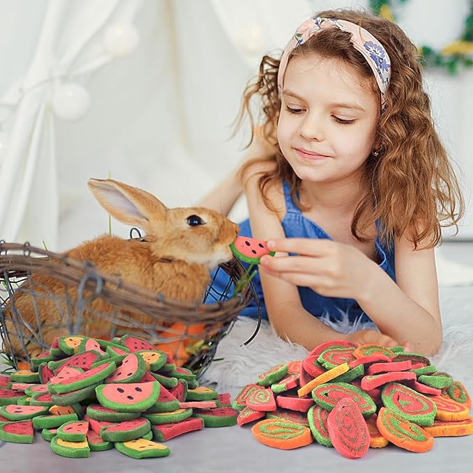 KATUMO Rabbit Chew Treats - 380g Mixed Natural Timothy Hay Pumpkin Carrot Beet Spinach Chew Toys for Rabbit Guinea Pig Hamster Bunny Chinchilla Gerbil Small Rodent Pets