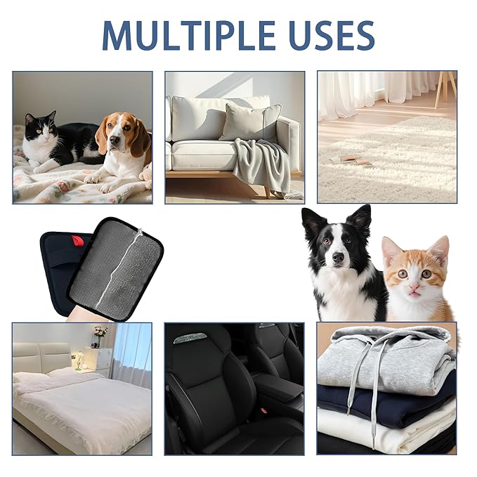 Pet Hair Remover,2 PCS Pet Hair Removal Glove,Electrostatic Gloves for Cats&Dogs,New Upgrade Efficient Grooming Gloves for Pet Hair,Reusable Animal Fur Removal Tool for Couch,Furniture,Carpet,Curtain