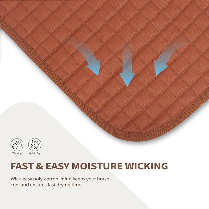 Tackmore Western Saddle Pad Breathable, Shock-Absorbing Saddle Pad