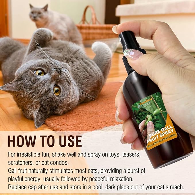 Catnip Spray with Silvervine Fruit,More Appealing Than Catnip Spray,Cat Scratch Spray for Outdoor Training,Fits All Cats,50ml/1.69fl oz