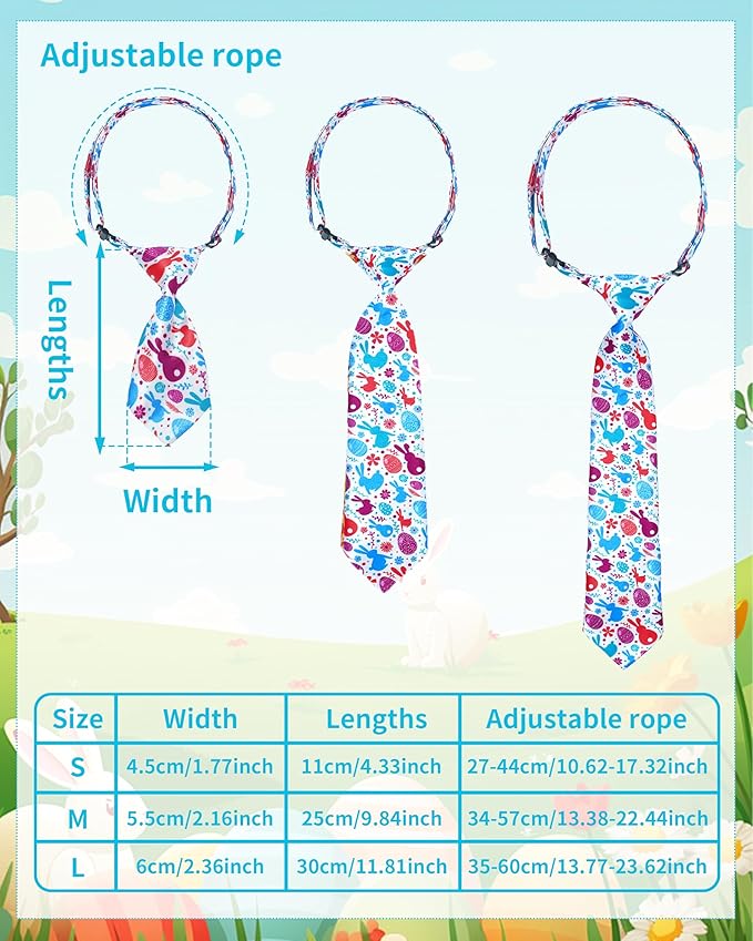 PET SHOW 10 Pack Easter Small Dog Ties Neckties for Doggies Cats Adjustable Holiday Grooming Accessories Neck Ties Bowties Girl Boy Pets Festival Costumes Puppy Wedding Party Gift Favor