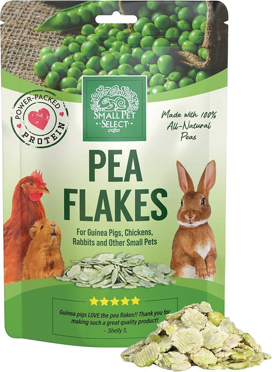 Small Pet Select - Pea Flakes, Treats for Rabbit Bunny, Guinea Pig, Chickens, Bunny, Hamster, and Other Small Pets, 1 lb