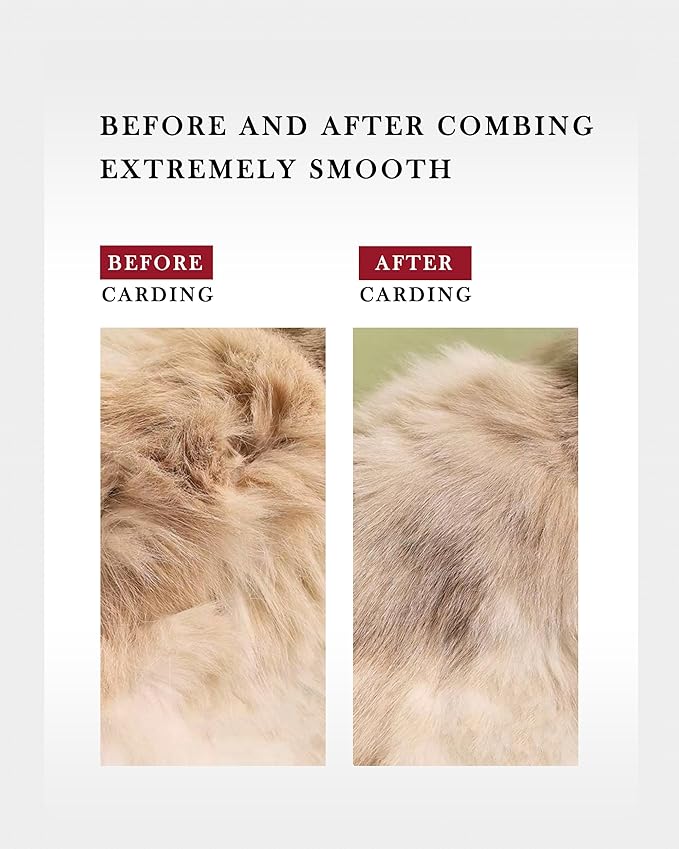 Pet Flea Comb for Dogs & Cats - Grooming Tool with Long & Short Steel Teeth, Safely Removes Tangles and Knots, Gentle Detangling Brush for Pet Hair (TG2044)