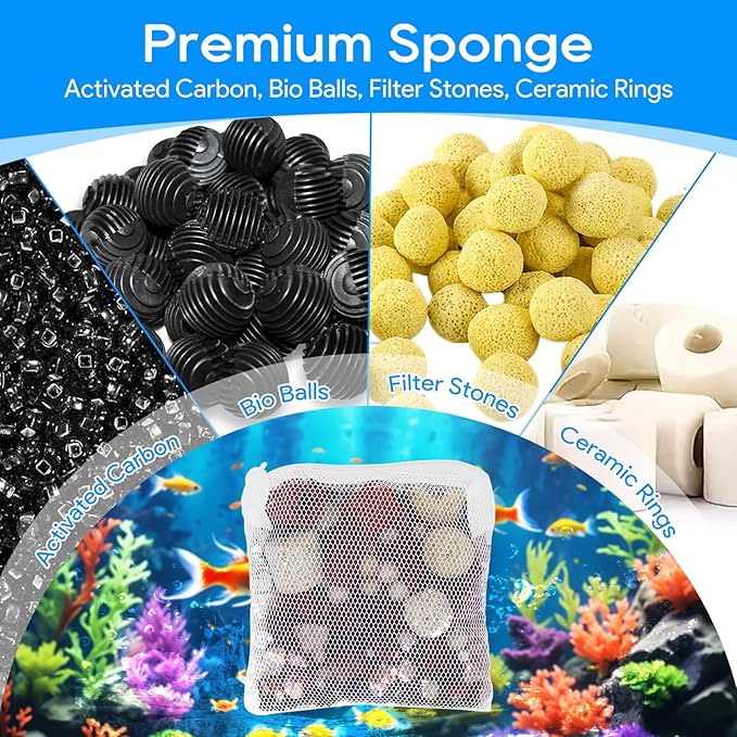 Aquarium Filter Media Bags for Aquarium with Zipper, Fine Mesh Bag Reusable Strong Polyester for Activated Carbon, Bio Filter Balls, Ceramic Rings, Filter Stones, White 10PCS 3.93" x 3.93"