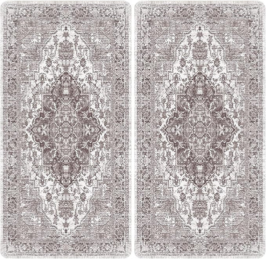 nunubaby Washable Pee Pads for Dogs, Stylish, Non-Slip and Leak-Proof Pee Pads. Reusable Potty Pads for Dogs for Crates and Floors.(Brown/Geo, 36" x72")