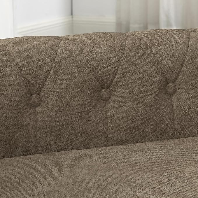 Dog Sofa Couch for Medium to Large Dogs, Memory Foam Pet Sofa Couch with Washable Fabric, Durable Elevated Dog Bed with Legs, Removable Cushion for Medium and Large Dogs, Brown