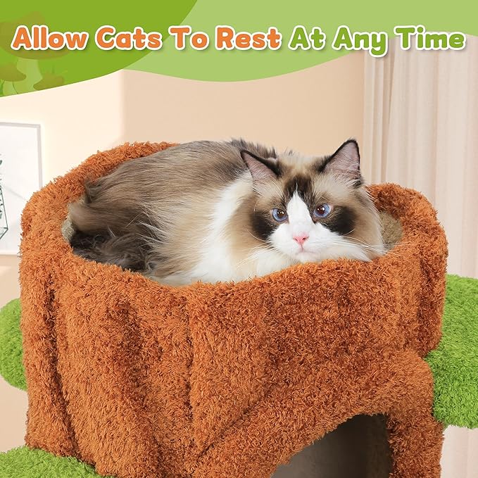 Luxury Cat Tree Tower for Indoor Cats,88.6" Tall Cat Tree,Multi-Level Furniture Activity Center with Scratching Posts Stand House Condo Funny Toys Kittens Pet Play House