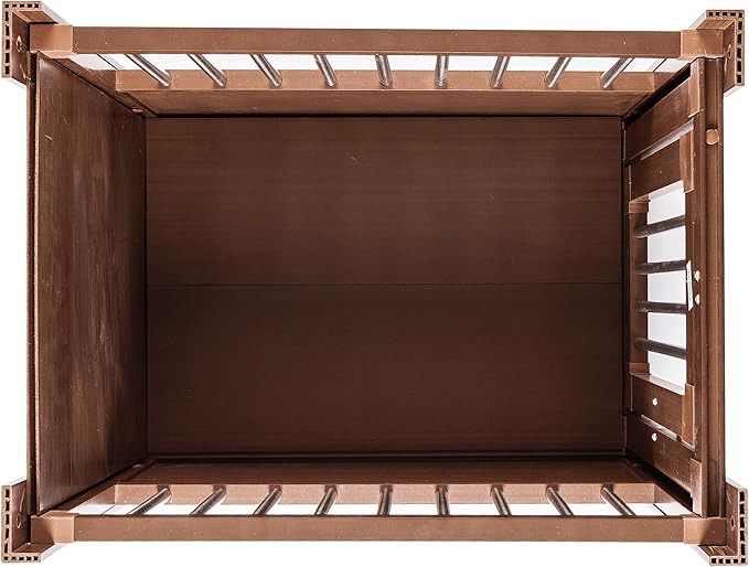 New Age Pet ECOFLEX Dog Crate End Table - Furniture-Style Pet Crate for Crate Trained Dogs - Stainless Steel Tubing & a Latched Closure - 10 Year Manufacturer's Warranty