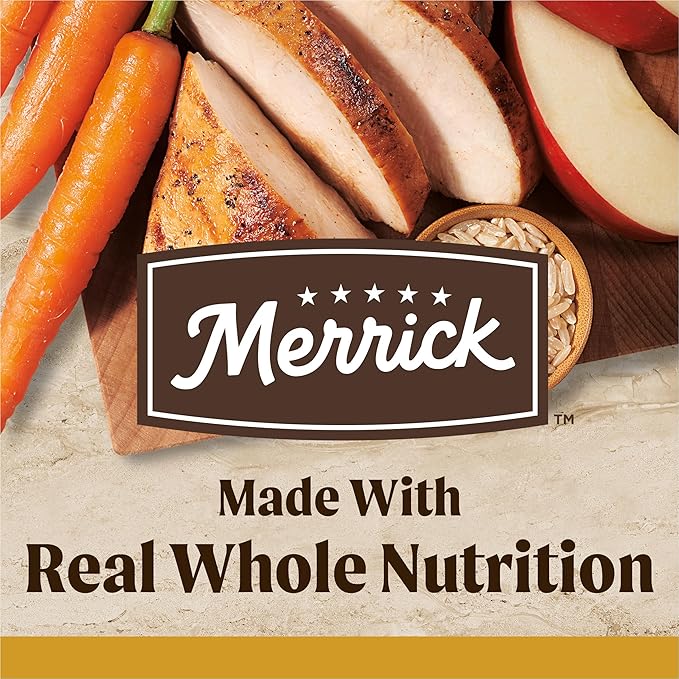 Merrick Healthy Grains Premium Adult Dry Dog Food, Wholesome And Natural Kibble With Chicken And Brown Rice - 12.0 lb. Bag