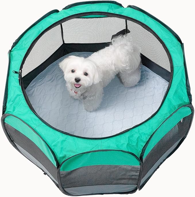 Paw Inspired Round Washable Pee Pads for Dogs (2 Pack), Reusable Puppy Pads for Potty Training, Whelping, Waterproof Mat, Leakproof, Non-Slip Liners (29 Inch, Pack of 2)