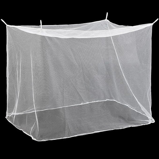 4 Corners Mosquito Net for Mosquiteros para Camas Bed Canopies Netting Bed Drapes Rectangular Mosquito Mesh for Camping Home Outdoor Travel(White,L78 X W71 X H67 Inch,No-Opening)
