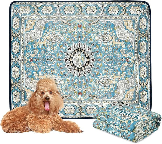 Qeils Washable Pee Pads for Dogs, 2 Pack Reusable Puppy Pads 36"x41" Super Absorbent Leakproof Dog Training Pads, Non-Slip Potty Pads for Floor, Crate, Couch, Whelping Pads Litter Mat Pet Supplies