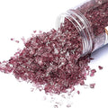 TWINKLING High Luster Crushed Glass Glitter, Broken Glass, Fire Glass Gems Chips for Fire Pit, DIY Resin Art, Epoxy Crafts, Geode Painting, Aquarium Decoration, 6-9mm(370g/13oz.) (Purple)