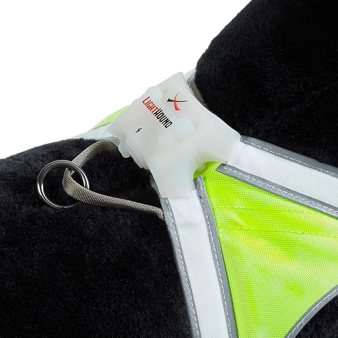 Noxgear LightHound – Revolutionary Illuminated and Reflective Harness for Dogs Including Multicolored LED Fiber Optics (USB Rechargeable, Adjustable, Lightweight, Rainproof) (Small)