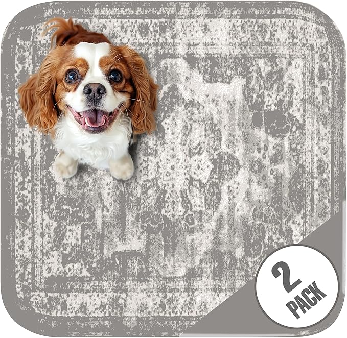 Washable Pee Pads for Dogs - Super Absorbent Reusable Puppy Training Pads - 100% Waterproof, Leak-Proof & Non-Slip