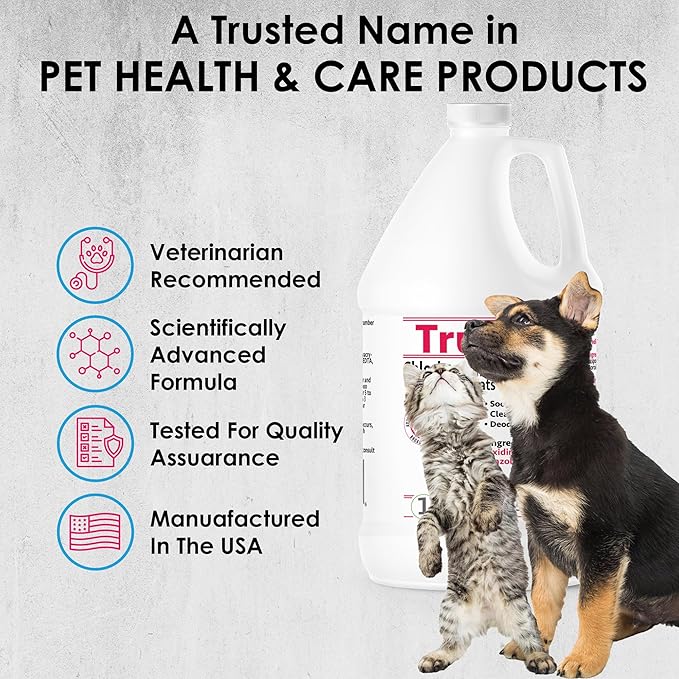 Truseb All Natural Topical Ketoconazole and Chlorhexidine Shampoo for Dogs, Cats & Horses with Aloe Vera Shampoo and Conditioner(Ketoconazole & Chlorhexidine Shampoo, 1 Gallon)