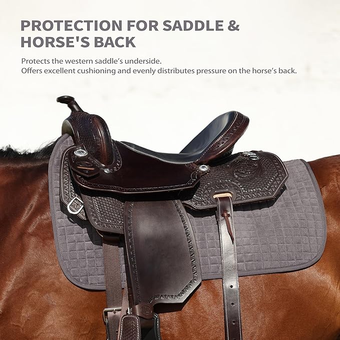 Tackmore Western Saddle Pad Breathable, Shock-Absorbing Saddle Pad