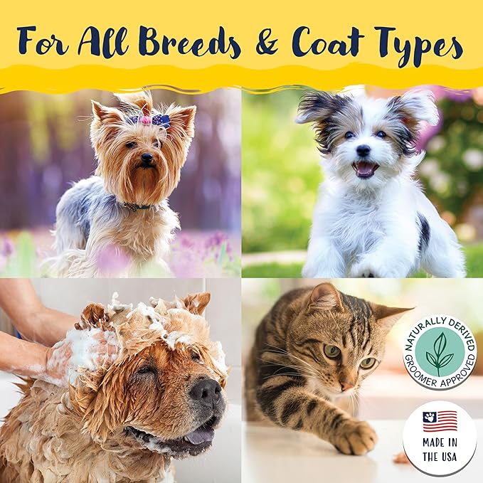 Bobbi Panter Dog Shampoo - Made in USA - All Natural Formula for Deep Nourishing and Cleasing - Concentrated 20:1 for Professional Groomers - Light Chamomile Scent, 13 Oz