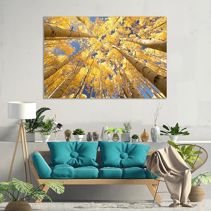 Nature Wall Art Prints - Ocean Forest Mountain Lake Canvas Landscapes - Small to Extra Large Living Room Bedroom Kitchen Bathroom Décor (Reaching for the Sky, 35L" x 53W")