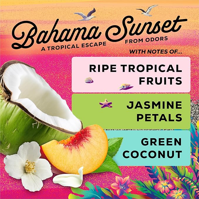 Purina Tidy Cats Bahama Sunset Scented Clumping Cat Litter Odor Control Formula - 38 lb. Box